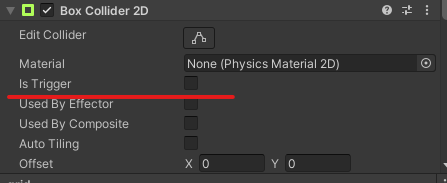 Is Trigger Option on a Collider in Unity